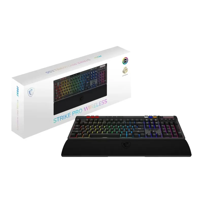 MSI Strike Pro Wireless/Wired RGB Mechanical Gaming Keyboard - Black