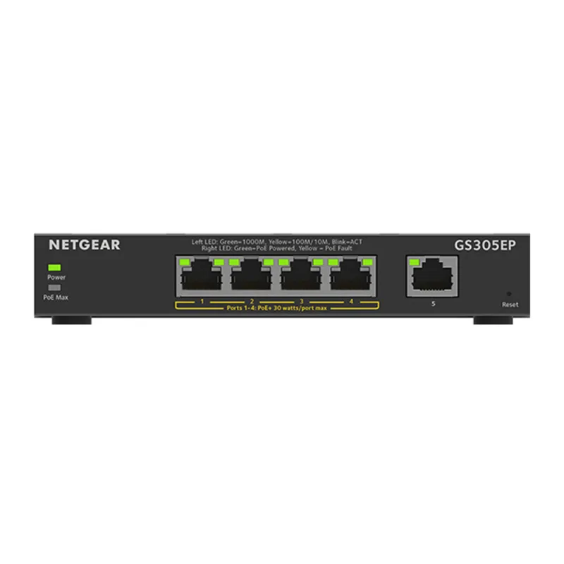 NETGEAR GS305EP-100UKS Managed Wired Network Switch - Easy Management & Comprehensive QoS