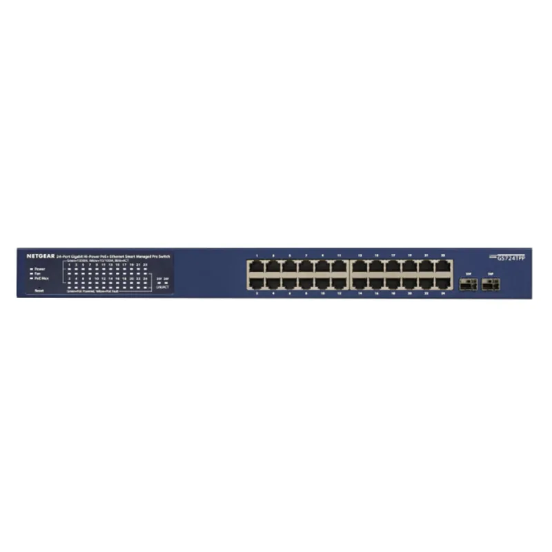 NETGEAR GS724TP 24 Ports PoE+ Smart Managed Pro Switch - L2/L3 Lite Features, IEEE 802.3at, SFP Uplinks