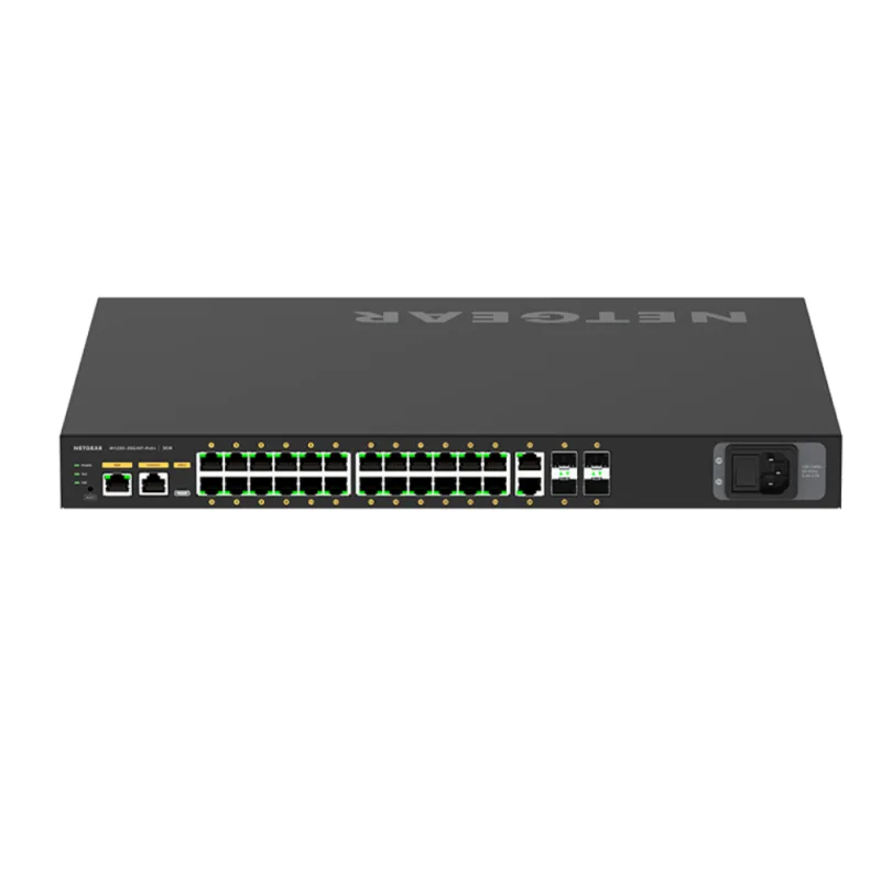 NetGear M4250-26G4XF Ethernet Switch - Pre-configured, IGMP Plus, AV GUI, Dante, AES67, Rackmount Versatility
