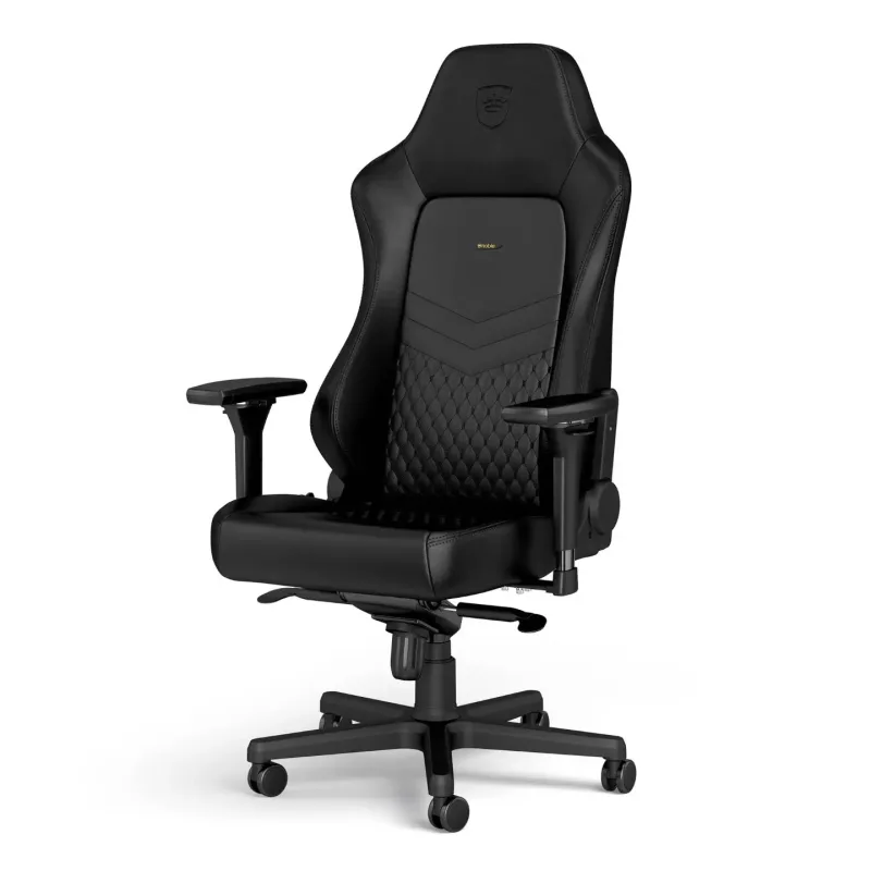 noblechairs HERO Real Leather Gaming Chair - Black - GC-00U-NC