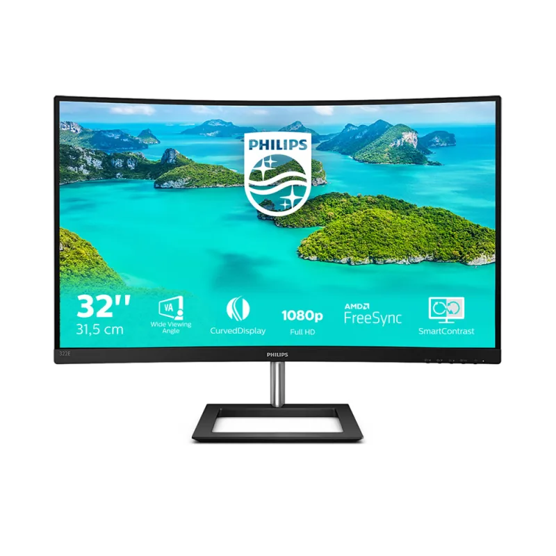 Philips 322E1C/00 31.5" HD VA FreeSync 75Hz Curved Monitor - Full HD, 4ms, Cable Management