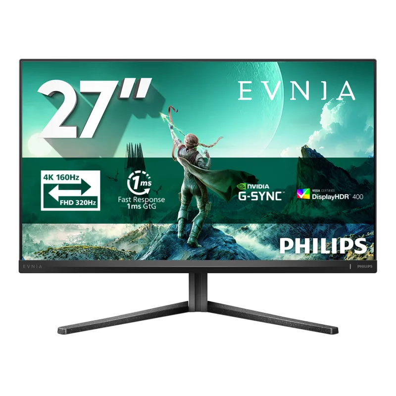 Philips Evnia 3000 27M2N3800A 27 Fast IPS Dual-Mode 4K at 160Hz Full HD at 320Hz 0.5ms Gaming Monitor