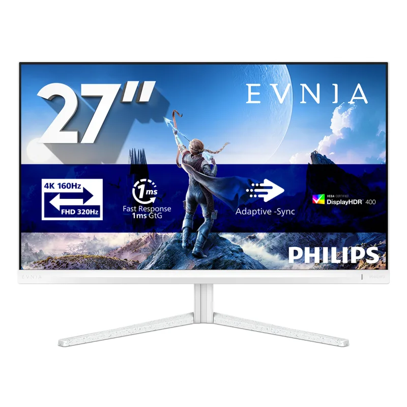 Philips Evnia 5000 27M2N5901A 27 Fast IPS Dual-Mode 4K at 160Hz Full HD at 320Hz 0.5ms USB-C Gaming Monitor