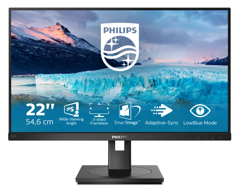Philips S Line 21.5" Full HD IPS 4ms Height Adjustable Monitor with Speakers