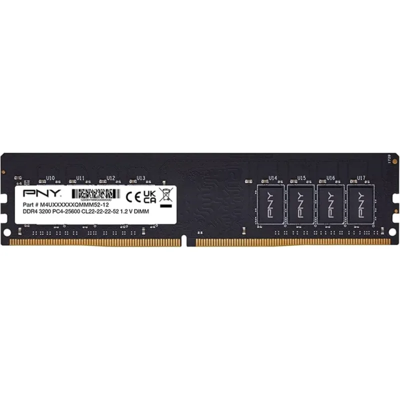 PNY 8GB (1x8GB) 3200MHz DDR4 U-DIMM CL22 Memory Module - MD8GSD43200-SI - OEM