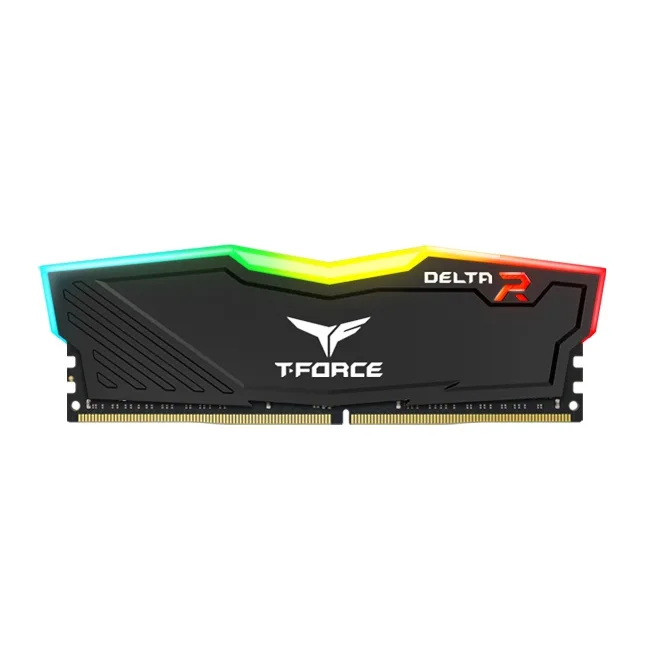 Team T-Force Delta 32GB Kit (2 x 16GB), DDR4, 3200 CL16 RGB Memory Kit - Black - TF3D432G3200HC16FDC01