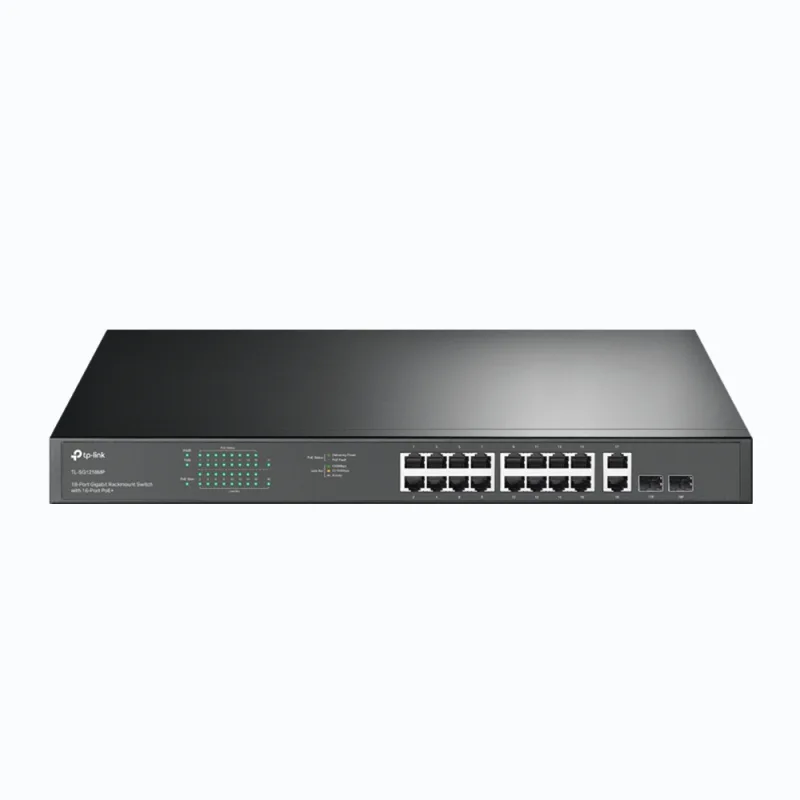 TP-LINK TL-SG1218MP 18-Port Gigabit Rackmount PoE+ Switch, 250W Budget, QoS, Surveillance, Office Networking