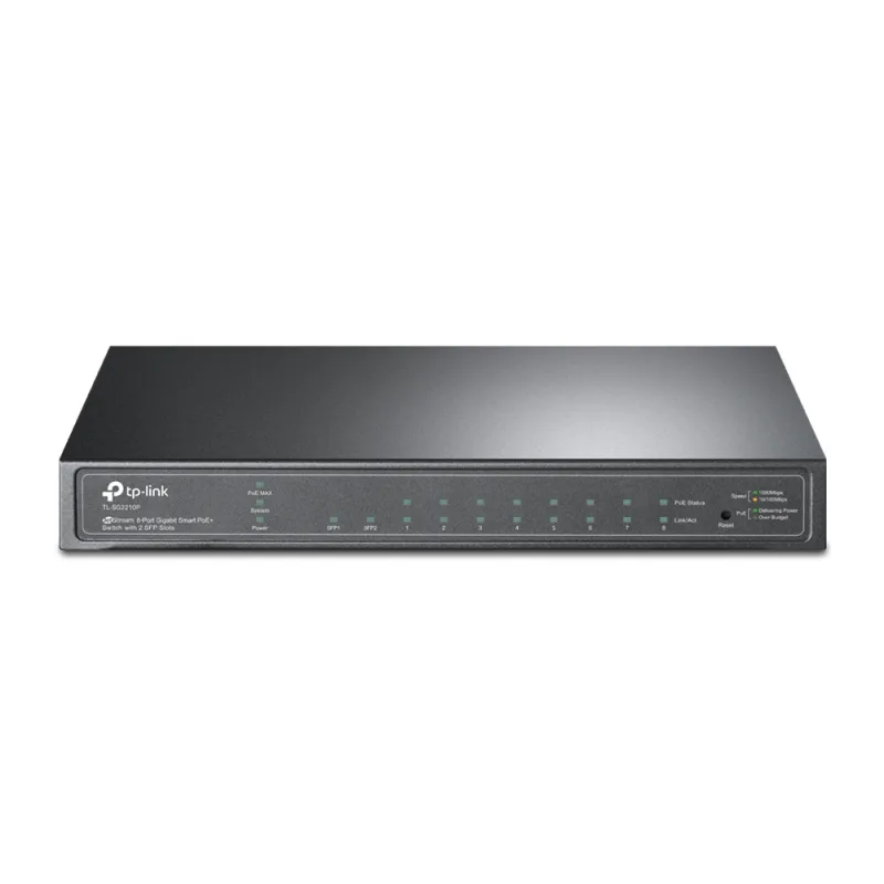TP-LINK TL-SG2210P Managed 8 x Gigabit Ethernet RJ45+SFP Ports Network Switch