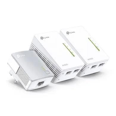 TP-LINK TL-WPA4220T KIT 300Mbps AV600 Wireless N Powerline Adapter Triple Kit
