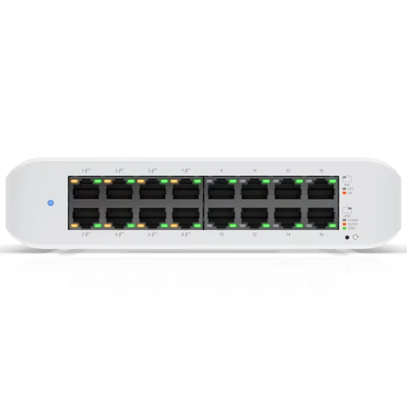 Ubiquiti USW-Lite-16-PoE EU 16 Port Gigabit PoE+ Managed Switch - UniFi Network Compatible