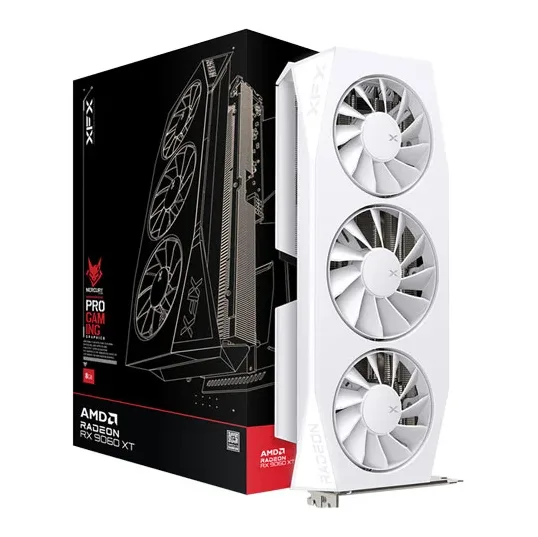 XFX Mercury AMD Radeon RX 9060XT OC 16GB White Gaming Graphics Card - RX-96TMERCW9