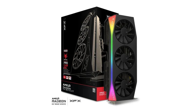 XFX Mercury AMD Radeon RX 9070 XT OC 16GB GDDR6 Gaming Graphics Card - RX-97TRGBBB9