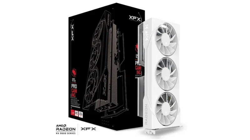XFX SWIFT AMD Radeon RX 9060XT OC 16GB White Triple Fan Gaming Graphics Card - RX-96TS316W7