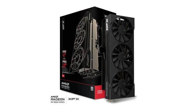 XFX Swift AMD Radeon RX 9070 OC Triple Fan 16GB GDDR6 Gaming Graphics Card - RX-97SWFB3B9