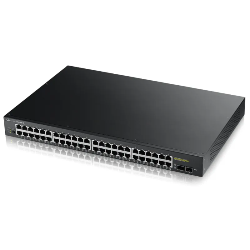 ZyXEL GS1900-48HPV2-GB0101F 48-Port Gigabit Smart Managed Switch w/SFP | Small Business Network Solution