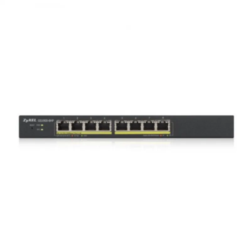 Zyxel GS1900-8HP-GB0103F 8 Port Gigabit Smart Managed Switch - Small Business Network Flexibility & Speed